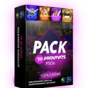 🧰 Pack com 50 Arquivos PSDs Profissionais – 100% Editáveis